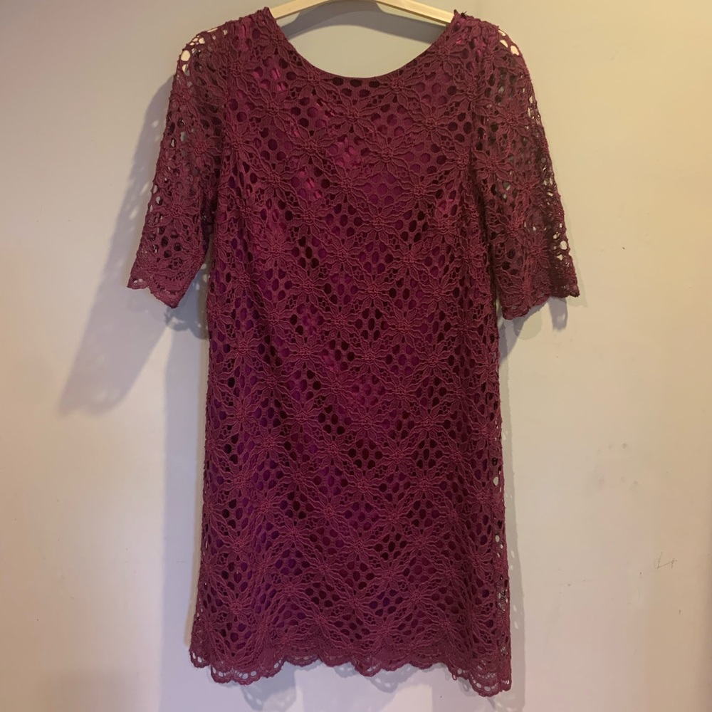 Jax size 14 purple lace dress